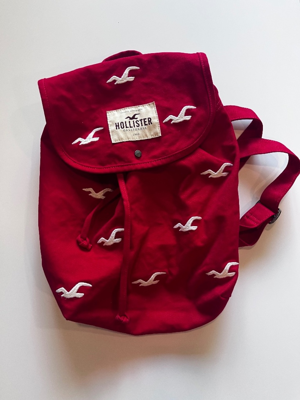 Hollister Rucksack Backpack Red with Logo *Vintage*